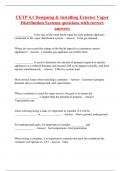 CETP 4&period;1 Designing & Installing Exterior Vapor Distribution Systems questions with correct answers