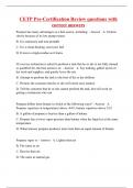 CETP Pre-Certification Review questions with correct answers