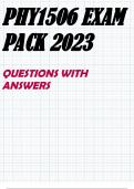PHY1506 EXAM PACK 2023