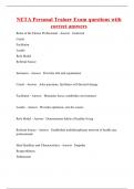 NETA Personal Trainer Exam questions with correct answers