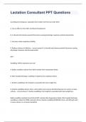 Lactation Consultant PPT Questions and answers 2023 