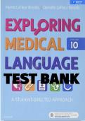 EXPLORING MEDICAL LANGUAGE, 10TH EDITION BROOKS TEST BANK