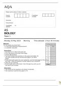AQA AS BIOLOGY Paper 1 June 2023