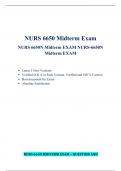 NURS 6650 Midterm Exam (3 Versions Each 76QA), NURS 6650N Midterm Exam,  NURS 6650: Psychotherapy With Groups and Families, Walden University.