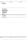 AQA A-level BIOLOGY 7402/3 Paper 3 Mark scheme June 2023