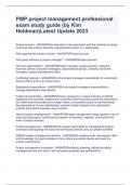 PMP project management professional exam study guide (by Kim Heldman)Latest Update 2023