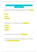 Conversion 6 Questions and Answers 100&percnt; Correct