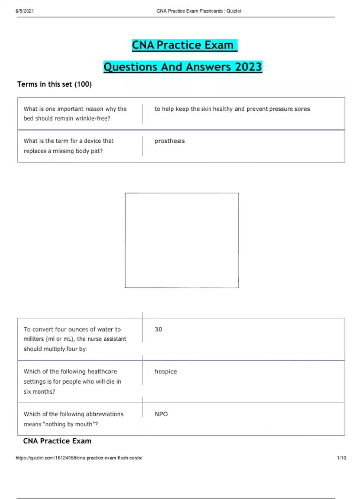 CNA Practice Exam Questions And Answers 2023 - CNA Practice Exa ...