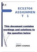 ECS3704 ASSIGNMENT   1