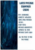 PYC2601 Latest  Exam Pack 2024