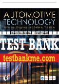 Test Bank For Automotive Technology&colon; Principles&comma; Diagnosis&comma; and Service 7th Edition All Chapters - 9780137854905