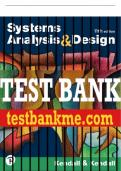 Test Bank For Systems Analysis and Design 11th Edition All Chapters - 9780137947850