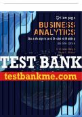 Test Bank For Business Analytics: Data Analysis & Decision Making - 7th - 2020 All Chapters - 9780357109953