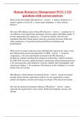 Human Resources Management WGU C232 questions with correct answers