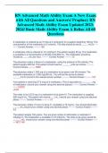 RN Advanced Math Ability Exam A New Exam  with All Questions and Answers/ Prophecy RN  Advanced Math Ability Exam Updated 2023- 2024/ Basic Math Ability Exam A Relias All 60  Questions