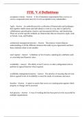 ITIL V&period;4 Definitions