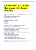 CANFITPRO 2023 Exam Questions with Correct Answers 