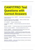 CANFITPRO Test Questions with Correct Answers 