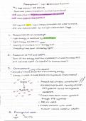 Summary notes- Photosynthesis