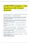 CANFITPRO Chapter 3 Test Questions with Correct Answers 