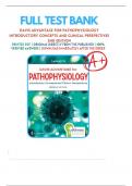 Test Bank for Davis Advantage for Pathophysiology Introductory Concepts and Clinical Perspectives 2nd Edition By Theresa M Capriotti Chapter 1-23 Guide