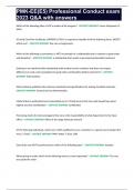 PMK-EE&lpar;E5&rpar; Professional Conduct exam 2023 Q&A with answers&period;docx