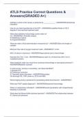 ATLS Practice Correct Questions & Answers(GRADED A+)