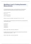 WorkKeys Level 5 Finding Geometric Measurement question n answers 2023