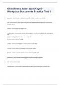 Ohio Means Jobs- WorkKeys&reg; Workplace Documents Practice Test 1 2023 passed