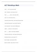 ACT WorkKeys Math question and answers graded A&plus; 2023