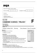 Aqa GCSE Combined Science (Trilogy) 8464-B-1F Question Paper May2023.