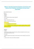 BIOD 121 Nutrition Final Exam Questions and Answers with Module Exams (Module 1-6) Portage Learning (Latest2023/2024) 