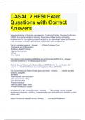 CASAL 2 HESI Exam Questions with Correct Answers 