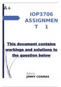 IOP3706 ASSIGNMENT 1
