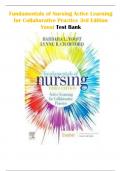 Fundamentals of Nursing Active Learning for Collaborative Practice 3rd Ed Yoost Test Bank - QUESTIONS & ANSWERS WITH EXPLANATIONS (GUARANTEED A++)
