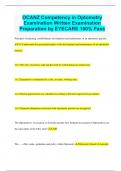 OCANZ Competency in Optometry Examination Written Examination Preparation by EYECARE 100% Pass