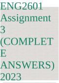 ENG2601 Assignment 3 (COMPLETE ANSWERS) 2023