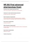 NR 565 / NR565 ADVANCED PHARMACOLOGY FINAL EXAM. QUESTIONS AND ANSWERS.