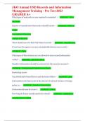 JKO Annual OSD Records and Information Management Training - Pre Test 2023 GRADED A&plus; 