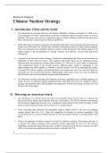Summary Chinese Nuclear Strategy l Halperin