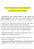 NSG 233 Med Surg 3 Exam Guide   questions and answers Latest 2023 - 2024 100% correct answers