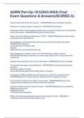 AORN Peri-Op 101&lpar;2023-2024&rpar; Final Exam Questions & Answers&lpar;SC0RED A&rpar;