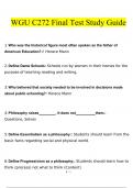 WGU C272 Final Test Study Guide  questions and answers Latest 2023 - 2024 100&percnt; correct answers
