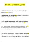 WGU C272 Pre&sol;Post Quizzes  questions and answers Latest 2023 - 2024 100&percnt; correct answers