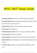 WGU D027 Study Guide  questions and answers Latest 2023 - 2024 100&percnt; correct answers