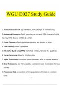 WGU D027 Study Guide  questions and answers Latest 2023 - 2024 100% correct answers