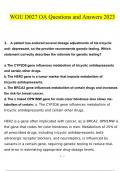 WGU D027 OA  questions and answers Latest 2023 - 2024 100&percnt; correct answers