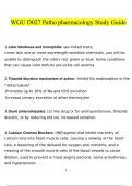 WGU D027 Patho pharmacology Study Guide  questions and answers Latest 2023 - 2024 100% correct answers