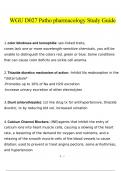 WGU D027 Patho pharmacology Study Guide  questions and answers Latest 2023 - 2024 100&percnt; correct answers