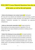 WGU D027 Course Material Questions from the end of the units&comma; as well as the unit quizzes   questions and answers Latest 2023 - 2024 100&percnt; correct answers